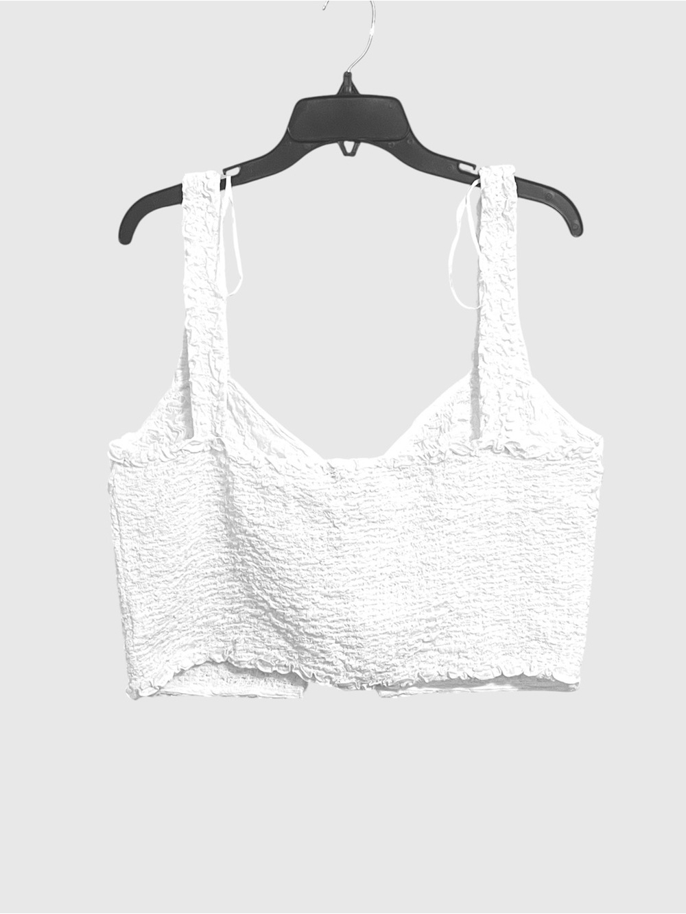 Zara Women White Cropped Tank Top